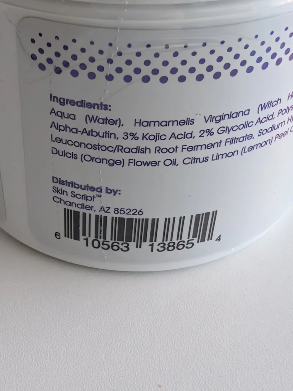 Skin Script Glycolic and Retinol Pads 2 oz 50 Pads SEALED